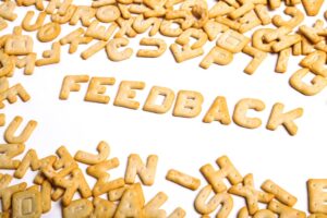 dar e receber feedback palavra